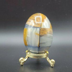 Natural Crystal Gemstone Egg Agate Granite Calcite